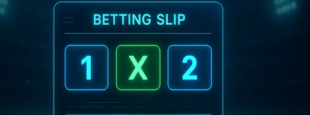 Modern 1X2 betting interface visualization
